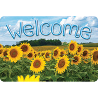 Ashley Productions The Original Fun Mat Welcome Mat - 15.5" x 23.5" - Sunflowers Welcome-Measurement & Design: The Sunflowers Welcome Mat measures 15.5" x 23.5".