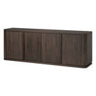 Hudson&Canal Vance Rectangular TV Stand for TV's up to 78" - Alder Brown-The top has a weight capacity of 75lbs, lower shelves can hold up to 40 lbs each