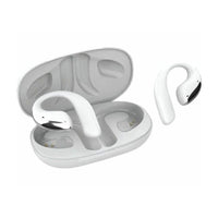 Adesso Xtream T6 Open-Ear Bluetooth 5.3 Wireless Earbuds - Charging Case - White-Open-ear Bluetooth 5.3 wireless earbuds for clear, immersive sound