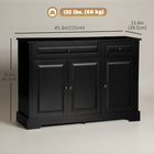 HOMCOM 45.3" L Sideboard Buffet Cabinet - Black-Fits dining room, kitchen, living room, or other limited spaces needing a bit more storage