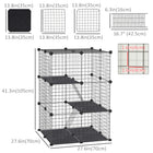 PawHut 41" H 39-Panel Small Animal Cage with Ramps-Castle modeling transforms it into the ideal home accent 
