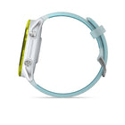 Garmin Forerunner 570 Smartwatch - 47mm - Amp Yellow Aluminum with Translucent Whitestone/Turquoise Band-AMOLED DISPLAY AND ALUMINUM BEZEL - This is our brightest AMOLED touchscreen display with button controls and an aluminum bezel available in 42 mm and 47 mm sizes.