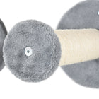 PawHut Wall-Mount Cat Tree with Scratching Post & Shelves-Colour: Elephant Grey, Cream 