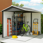 Outsunny Garden Shed - 9' x 6' - Dark Grey-Wide door for easy access, with lock and keys included 
