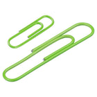 JAM Paper Combo Pack Colourful Paper Clips - Standard & Jumbo - Lime Green - 100 Pack & 75 Pack -Quantity: 100 Standard Clips & 75 Jumbo Clips (175 in Total)