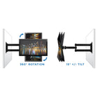 Mount-It! Full Motion Small TV Wall Mount-Tilt: 15 degrees down, 15 degrees up