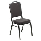 Flash Furniture HERCULES Series Crown Back Stacking Banquet Chair - Silver Vein Frame - Grey Fabric-500 lb. Weight Capacity