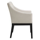 Modway Alton Fabric Upholstered Dining Armchair - Salt Black-Non-Marking Floor Glides