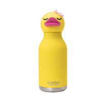 ASOBU Duck Bestie Bottle- Vacuum Insulated - Stainless Steel - Silicone Straw - 16oz-Remains cold for hours, leakproof screw on lid, 16oz