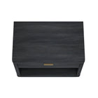 Manhattan Comfort Evelyn 32" Modern 1-Drawer Nightstand - Charcoal Grey-20" L x 32" W x 24" H