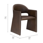 Modway Talia Vegan Leather Dining Armchair - Espresso-Bentwood Frame