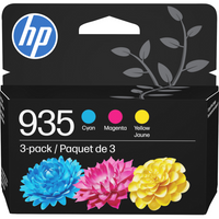 HP 935 Cyan, Magenta & Yellow Original Ink Cartridges, 3 Pack (N9H65FN)-Colours: Cyan, magenta, yellow