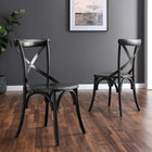 Modway Gear Dining Side Chair - Black-Non-Marking Foot Caps