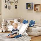 Qaba Toddler Couch Slide for Bed, Sofa or Stairs - Blue-An anti-slip pad under the slide platform ensures safety 