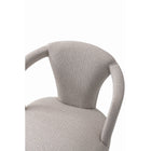 Manhattan Comfort Palmer 22.8" Mid-Century Modern Tweed Upholstered Dining Armchair - Silver Lining - Set of 2-Unique and Comfortable Back Design