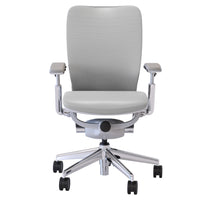 Nightingale IC2 Mid Back Task Chair - White-Slow release synchronous knee tilt mechanism with dual-lever, integrated seat slide adjustment, pneumatic assist forward and recline adjustment, infinite tilt lock, pneumatic height adjustment and front tension control