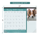 Blueline 2027 Man's Best Friend Monthly Desk Pad Calendar - 22" x 17" - Bilingual-Different dog image each month