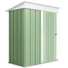 Outsunny Small Outdoor Storage Shed with Adjustable Shelf - 5' x 3' - Green-Small outdoor storage shed so you can store lawn care equipment and garden tools 