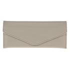 Gry Mattr Card Wallet - 7.5" × 3.25" - Cream-Envelope-style closure with secure snap button