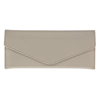 Gry Mattr Card Wallet - 7.5" × 3.25" - Cream-Envelope-style closure with secure snap button