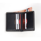 Decent Living Slim Leather Bifold Wallet - Black-Eco-Friendly: Packaged in a sustainable cotton bag