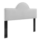 Modway Dawn Performance Velvet Twin Headboard - Light Grey-Velvet Twin Headboard