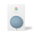 Google Nest Mini 2nd Generation - Sky Blue-Nest Mini blends right into your home. It looks great on a nightstand, shelf, or counteop - even on the wall. Each colour complements the entryway, living room, bedroom, or kitchen