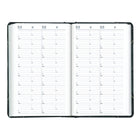 Brownline 2027 Traditional Daily Planner - 13-3/8" x 8" - Marble Green-Space for evening appointment