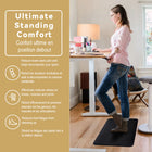 Rocelco 45" Adjustable Desk Riser with Triple Monitor Mount and Anti Fatigue Mat-DM3 fits three 13"-27" LCD/LED monitors up to 8kg/17.6 lbs. each