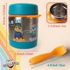Danawares Nickelodeon Paw Patrol Insulated Food Container with Spork - 300 ml-Built-in Fork: Includes a convenient fork that fits neatly into the lid, making it easy to eat on the go
