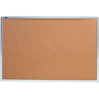 Quartet Cork Bulletin Board, Aluminum Frame, 48" x 36"-Self-healing natural cork surface
