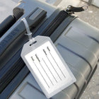 Beslayn Heavy Duty Luggage Tags With Plastic Loops - Window Cover & Inserts Included - Clear - 20 Pack-6" Plastic Loop Strap Included