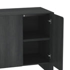 Manhattan Comfort Linda 60" Modern 4-Door Sideboard - Charcoal Gray-Clean, flat-front drawer design for a minimalist, contemporary aesthetic