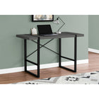 Monarch Specialties 7660 48" 48" Computer Desk - Modern Grey/Black Metal-Robust metal legs in a black finish are incorporated into the desktop for an interesting visual effect