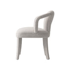 Manhattan Comfort Palmer 22.8" Mid-Century Modern Tweed Upholstered Dining Armchair - Silver Lining - Set of 2-Made to Last. Commercial Grade Product