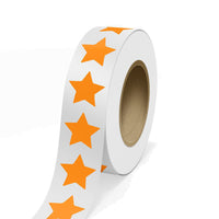 JAM Paper Standard Label Rolls - Star Shaped - 2 3/4 x 2 7/8 - Neon Orange - 125 Labels/Roll-Colour: Neon Orange | Make your mail stand out with colourful shipping address labels.