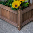 Outsunny Raised Garden Bed with Trellis for Climbing Vines - Brown-Waterproof painting for outdoor use
