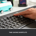 Logitech Signature K650 Comfort Full-Size Wireless Keyboard with Wrist Rest - Graphite-Connect the way you like: Wireless connectivity via BLE (Bluetooth Low Energy) wireless technology or the included Logi Bolt receiver
