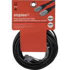 Staples CAT 6 Network Cable - 25 ft-Backwards compatible – Backwards compatible with Cat5 and Cat5e cables, this Cat6 cable connects high-speed network devices such as a computer, cable/DSL modem, network switch or router, streaming device, game console and more