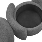 Modway Nebula Boucle Upholstered Ottoman - Charcoal-9