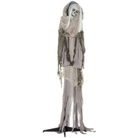 Outsunny 6' Animated Prop Skeleton Witch Halloween Decoration-Life-sized 74.8" (190 cm), realistic skeleton witch design adds a spooky focal point to your decor 