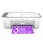 HP DeskJet 2855e Wireless All-in-One Colour Inkjet Printer, Scanner, Copier with 3 months of free ink-The DeskJet 2855e is perfect for homes printing to-do lists, letters, financial documents and recipes, print speeds up to 5.5 ppm colour, 7.5 ppm black
