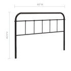 Modway Serena Queen Steel Headboard - Brown-Powder Coated Steel Frame