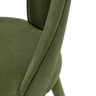 Manhattan Comfort Neda 20.87" Modern Velvet Upholstered Dining Chair - Olive Green - Set of 2-Classic "T" Back Design for Style and Breathability