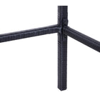 Outsunny 3 Piece Patio Bar Set for Patios Backyards Balcony Gardens Poolside - Black-Excellent hand-weaving technique with fashion design