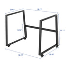 Rocelco 46" Deluxe Adjustable Height Desk Riser and Floor Stand Bundle - Black-MINIMAL ASSEMBLY REQUIRED: Standing Desk legs attach in minutes and you're ready to go