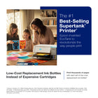 Epson EcoTank ET-2980 Wireless All-in-One Colour Supertank Printer - White-UP TO 3 YEARS OF INK INCLUDED IN THE BOX — Comes with enough ink to print up to 6,600 pages black/5,500 colour for worry-free printing and fewer out-of-ink frustrations