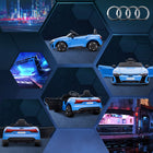 Aosom 12V Audi RS e-tron GT Kids Electric Ride-On Car with Remote Control - Blue-Power indicator to keep track of remaining battery power 