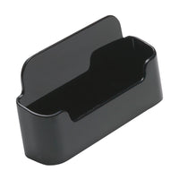 Deflecto Sustainable Office Single Business Card Holder - Black-Business card holder provides a sturdy desktop display