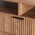 Manhattan Comfort DUMBO 62.99" Modern TV Stand - Golden Brown-Horizontal Glam Drawer Handles Made of Metal with a Gold Finish